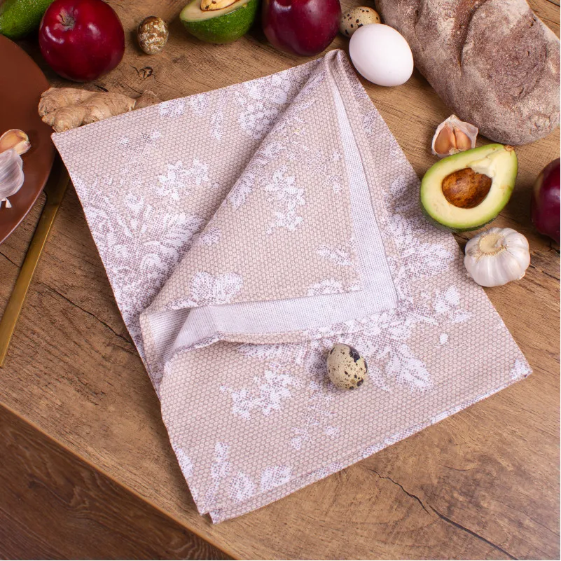 Полотенце вафельное №511 Waffle Cream lace - 2