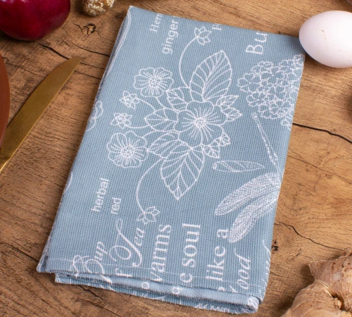 Рушник рогожа/полупанама №211 Green birds