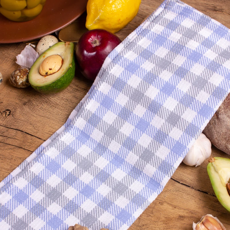 Полотенце вафельное №503 Waffle Blue cell - 2