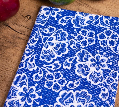 Рушник вафельний №512 Waffle Blue lace - 2