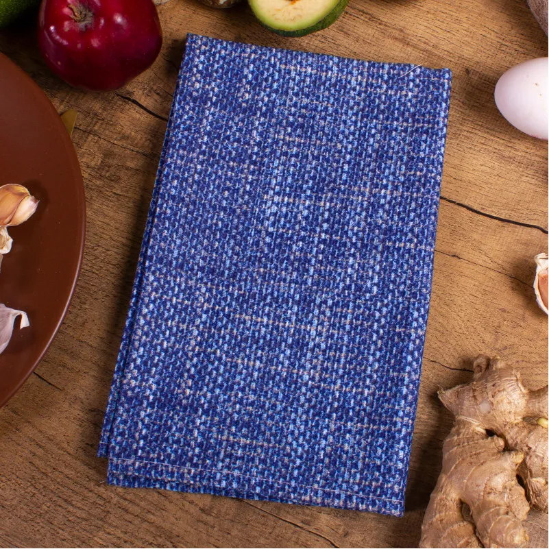 Рушник рогожа/полупанама №209 Blue binding