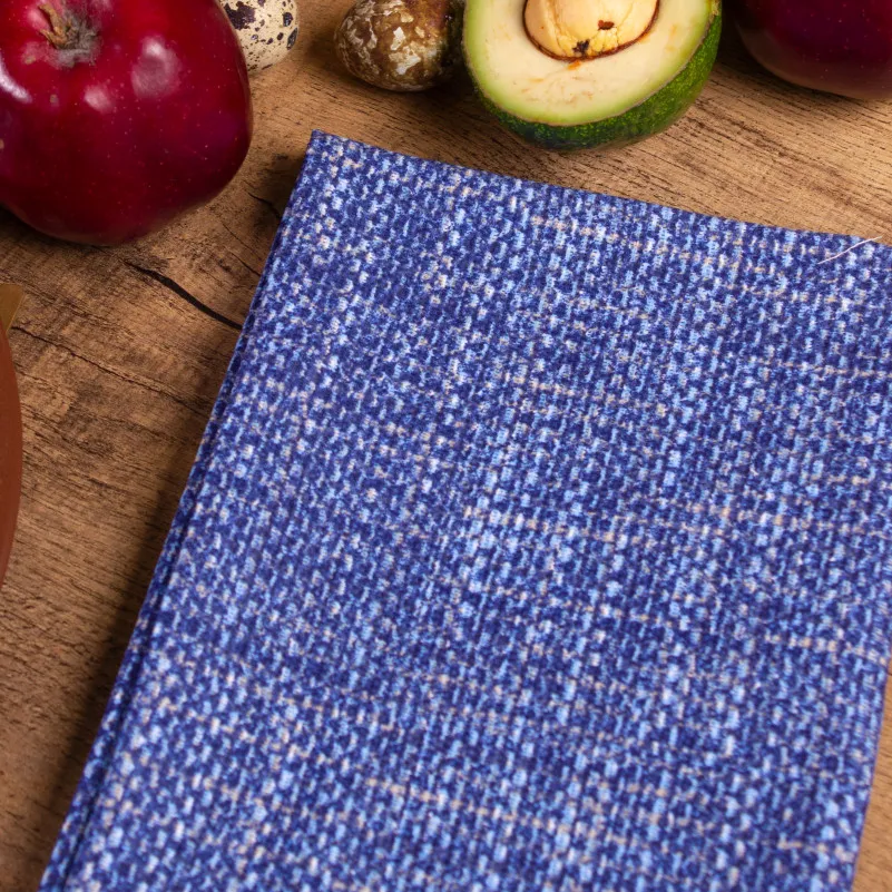 Рушник рогожа/полупанама №209 Blue binding - 1