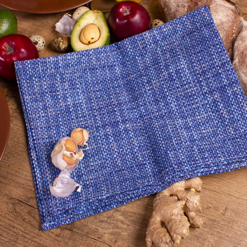 Рушник рогожа/полупанама №209 Blue binding - 2