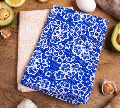 Набір вафельних рушників №603 - The tenderness of lace (2 шт.)