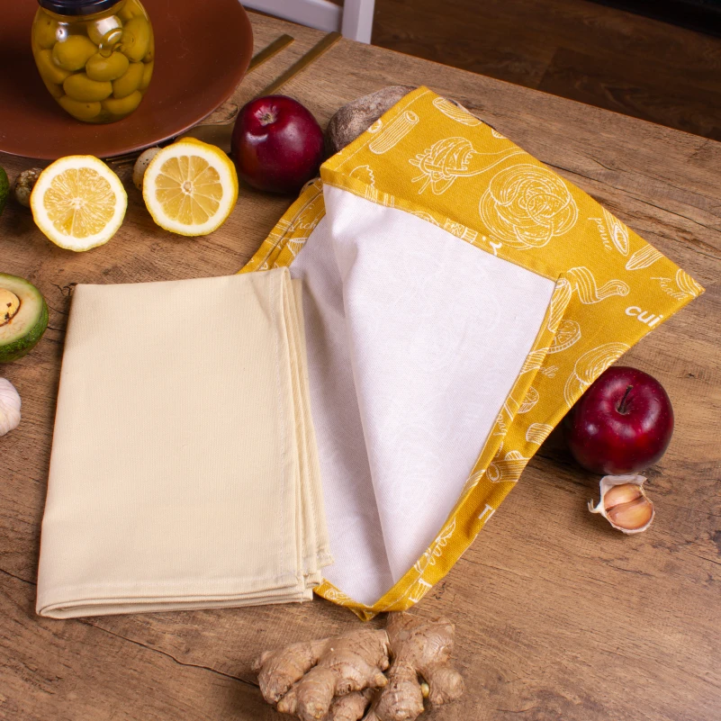 Набір рогожа/полупанама рушників №630 - Beige pasta (2 шт.) - 2