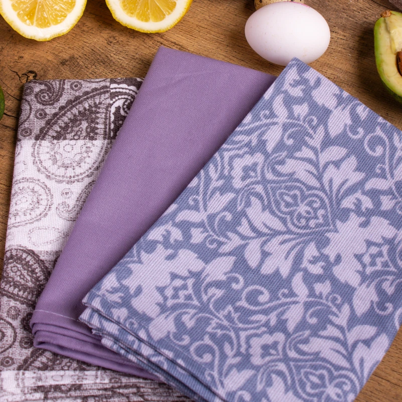 Набір рогожа/напівпанама рушників №645 - Lace of days (3 шт.) - 1