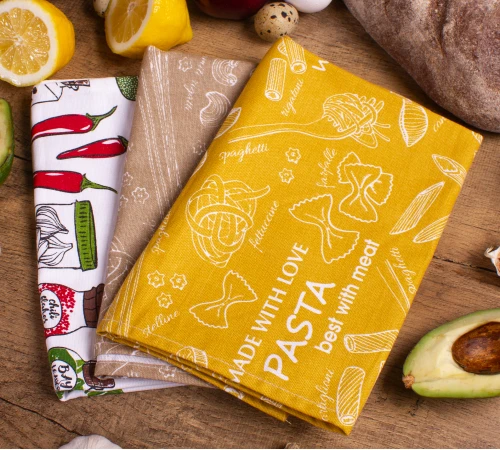 Набір рогожа/напівпанама рушників №648 - Everything is homemade (3 шт.)