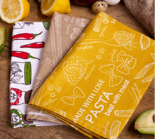 Набір рогожа/напівпанама рушників №648 - Everything is homemade (3 шт.) - 2