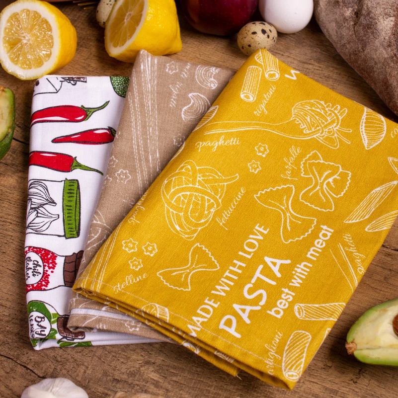 Набір рогожа/напівпанама рушників №648 - Everything is homemade (3 шт.) - 1