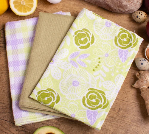 Набір вафельних рушників №613 - Spring glade (3 шт.)