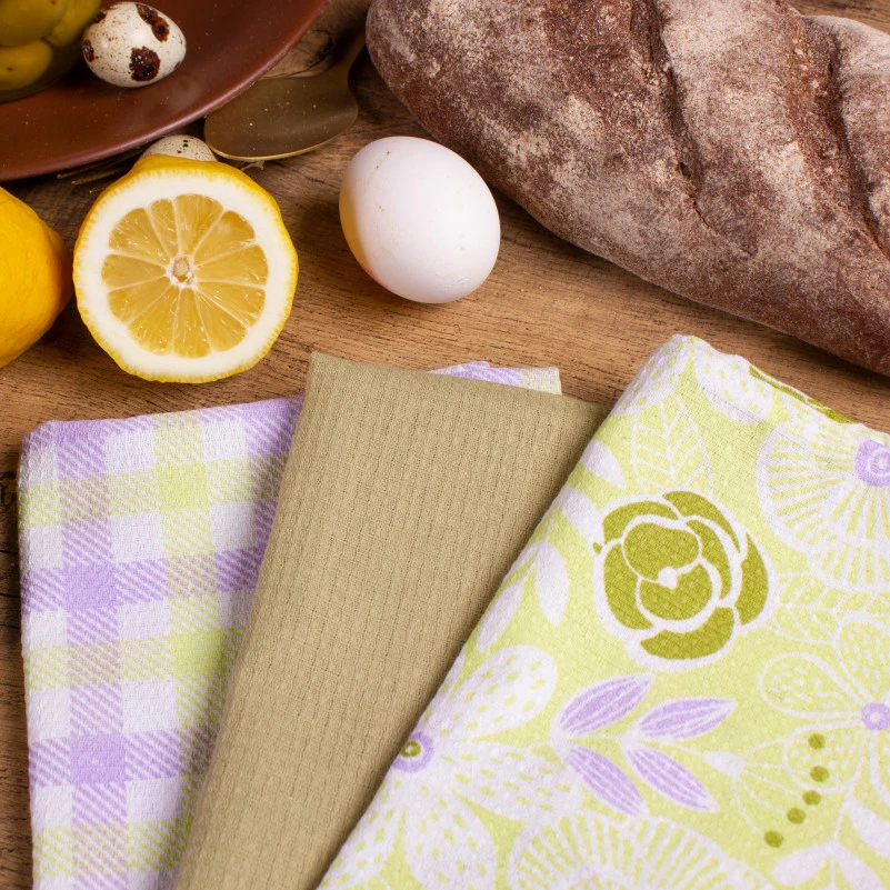 Набір вафельних рушників №613 - Spring glade (3 шт.) - 1