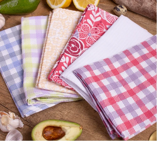 Набір вафельних рушників №620 - Picnic cage (6 шт.) - 2