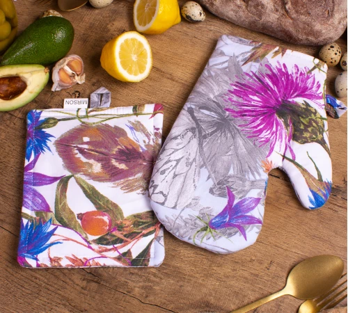 Набір №7009 (прихватка 1 шт., рукавиця 1 шт.) Бязь