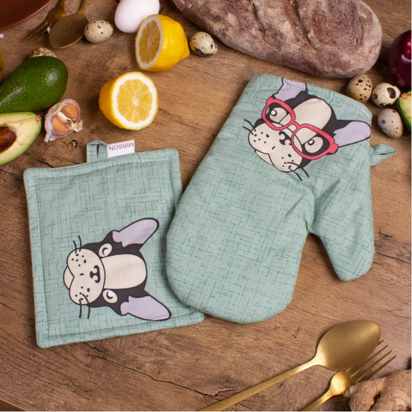 Набір №7006 (прихватка 1 шт., рукавиця 1 шт.) Бязь