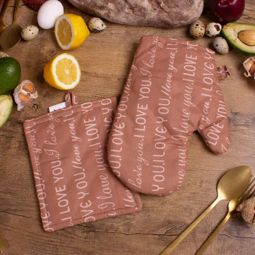 Набір №7002 (прихватка 1 шт., рукавиця 1 шт.) Бязь