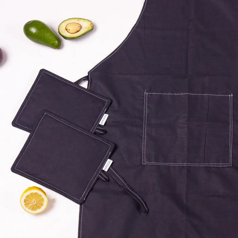 Набор 16-9000 Black Stone (прихватки 2 шт., перчатки 2 шт., передник 1 шт.) - 1