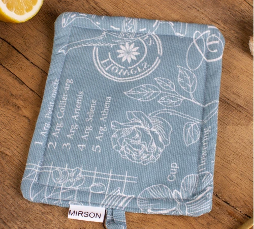 Прихватка Рогожа/Полупанама №211 - Green birds