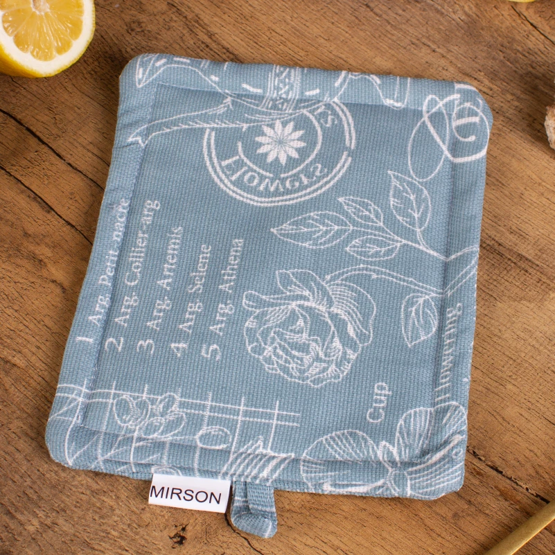 Прихватка Рогожа/Полупанама №211 - Green birds