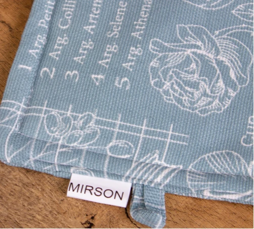 Прихватка Рогожа/Полупанама №211 - Green birds - 2