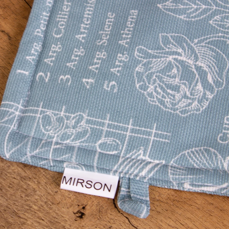 Прихватка Рогожа/Полупанама №211 - Green birds - 1