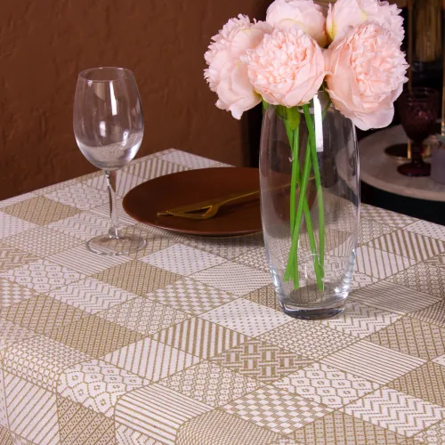 Скатерть Жаккард №301 - Jacquard olive - 3
