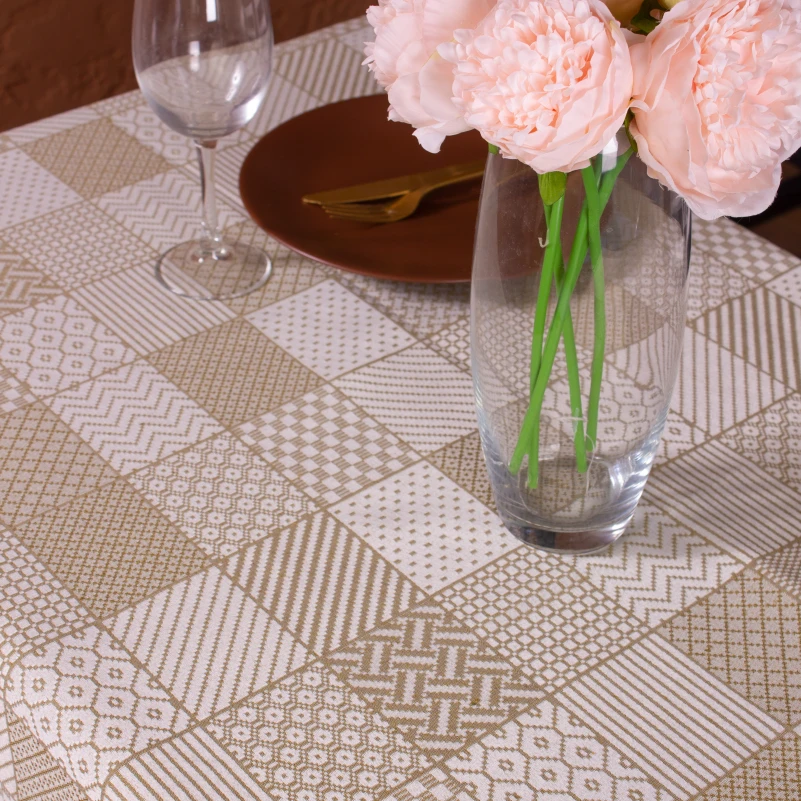 Скатерть Жаккард №301 - Jacquard olive - 1