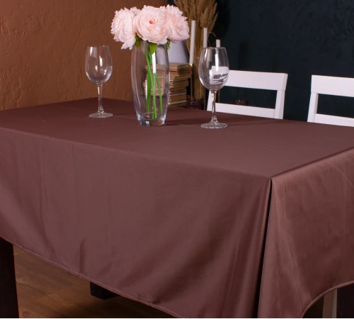 Скатертина Водонепроникна №401 - Satin Waterproof Chocolate