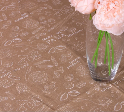 Скатертина Рогожа №202 - Brown paste - 2