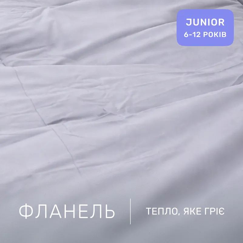 Комплект постельного белья JUNIOR Фланель 001 Ash grey - 1