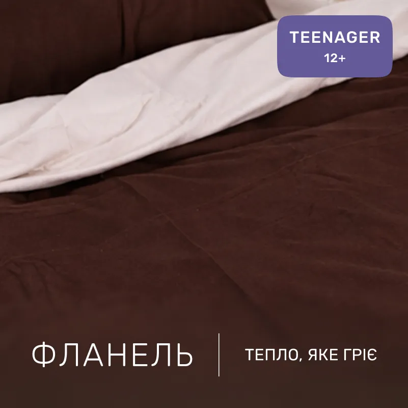 Комплект постельного белья TEENAGER Фланель 004-003 Cappuchino/Brown - 1
