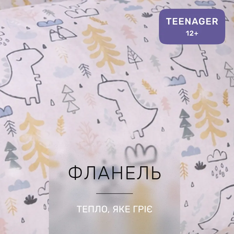 Комплект постельного белья TEENAGER Фланель 011 Dino - 1