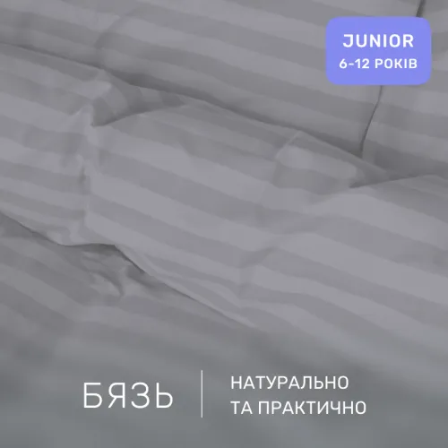 Комплект постельного белья  Бязь JUNIOR 17-0601 Stripe Gray - 2
