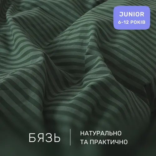 Комплект постельного белья Бязь JUNIOR 17-0612 Stripe Emerald - 2