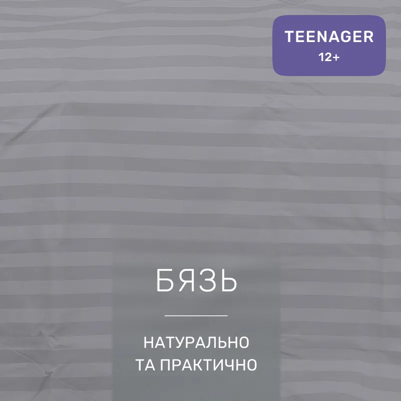 Комплект постельного белья Бязь TEENAGER 17-0601 Stripe Gray - 1