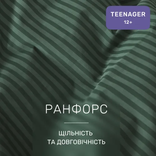 Комплект постельного белья Ranforce Elite TEENAGER 17-0612 Stripe Emerald - 2