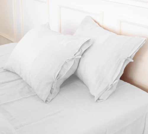 Простирадло на гумці Льон Natural Linen "Winter flower" - висота 25 см (дитячі 10 см)