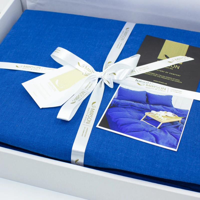 Комплект постільної білизни Льон Organic Natural Line "Aquamarine" - 17