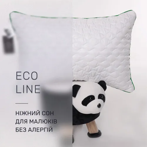 Подушка дитяча антиалергенна Eco Line №801 Ecosilk мікросатин (м'яка) - 2