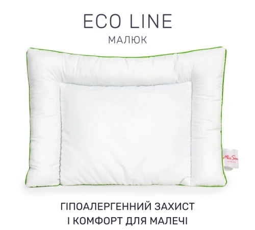 Подушка антиалергенна Eco Line Малюк №804 EcoSilk мікросатин (м'яка) - 2