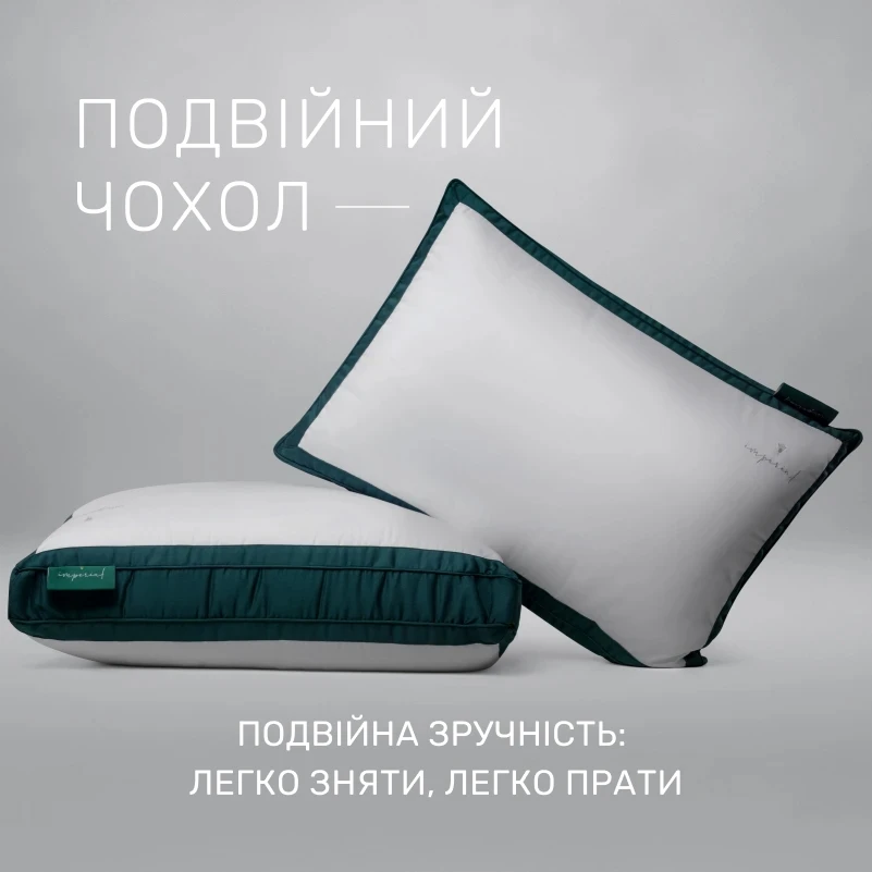 Подушка антиалергенна Imperial Satin Luxe 3М ТМ Thinsulate TM+Memory сатин (2 в 1) - 4