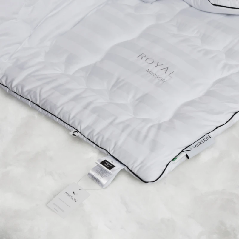 Ковдра вовняна Royal Pearl Hand Made Italy №0346 вовна сатин жаккард (демі) - 10