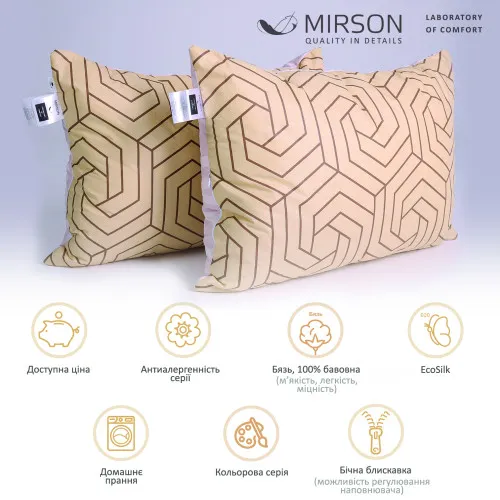 Набор антиаллергенных подушек Сolor Fun Line Geometry №3098 EcoSilk бязь - 2
