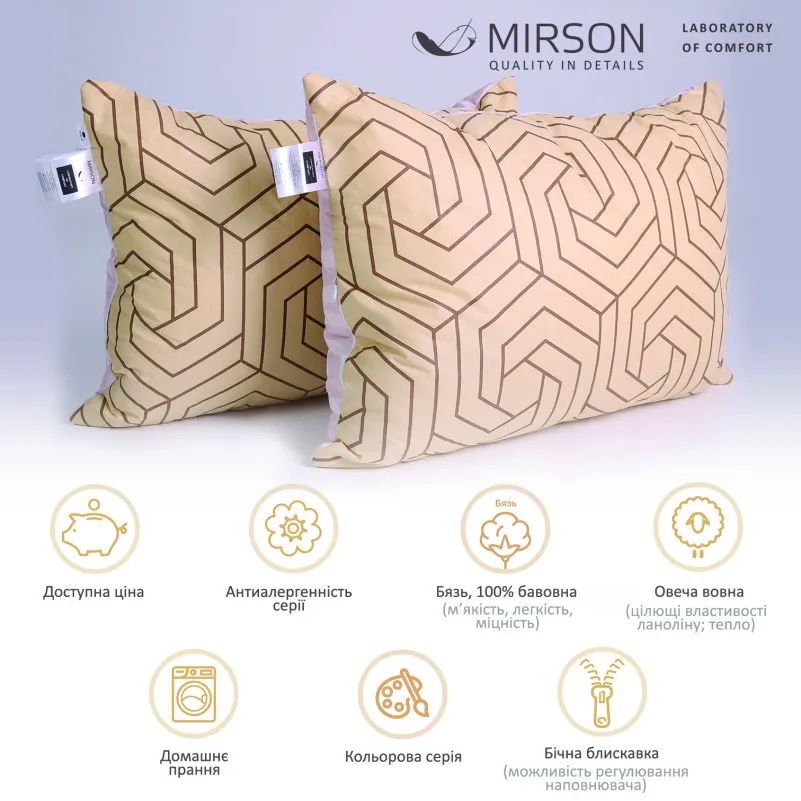 Набор шерстяных подушек Сolor Fun Line Geometry №3107 шерсть бязь (средние) - 1