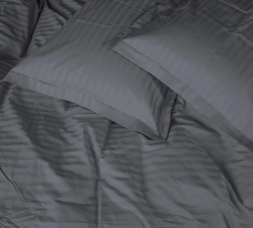 Постільна білизна Satin Stripe 30-0012 Dark Gray
