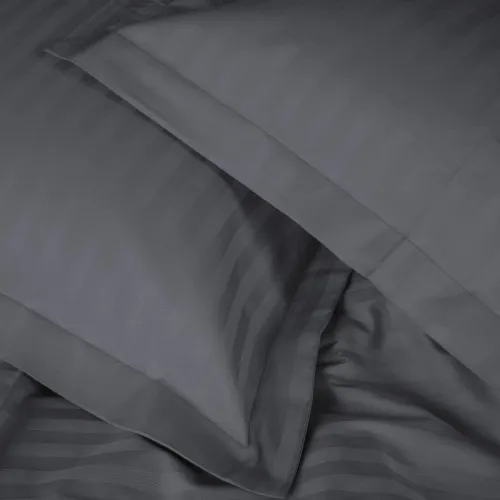 Постельное белье Satin Stripe 30-0012 Dark Gray - 4