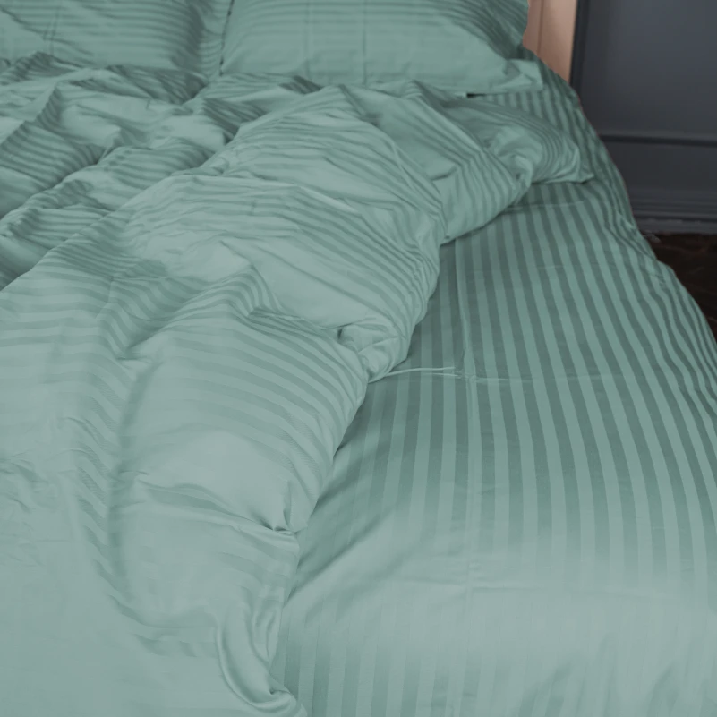 Постельное белье Satin Stripe 30-0015 Green Wave - 2