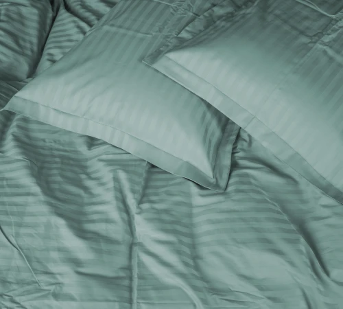 Постільна білизна Satin Stripe 30-0015 Green Wave