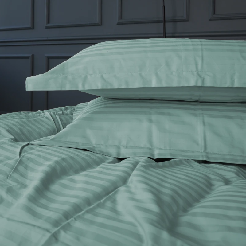 Постельное белье Satin Stripe 30-0015 Green Wave - 5