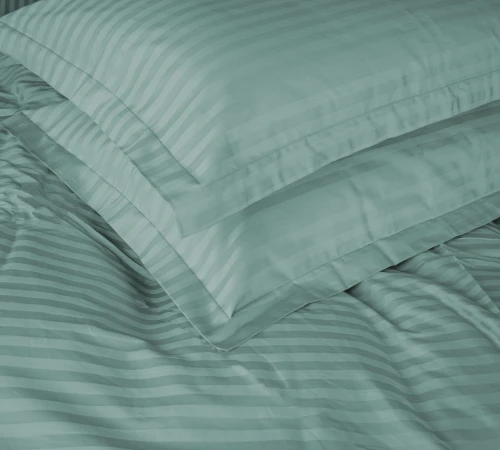 Наволочка Satin Stripe 30-0015 Green Wave