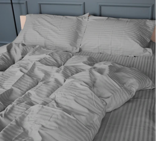 Постільна білизна Satin Stripe 30-0010 Light Gray - 2